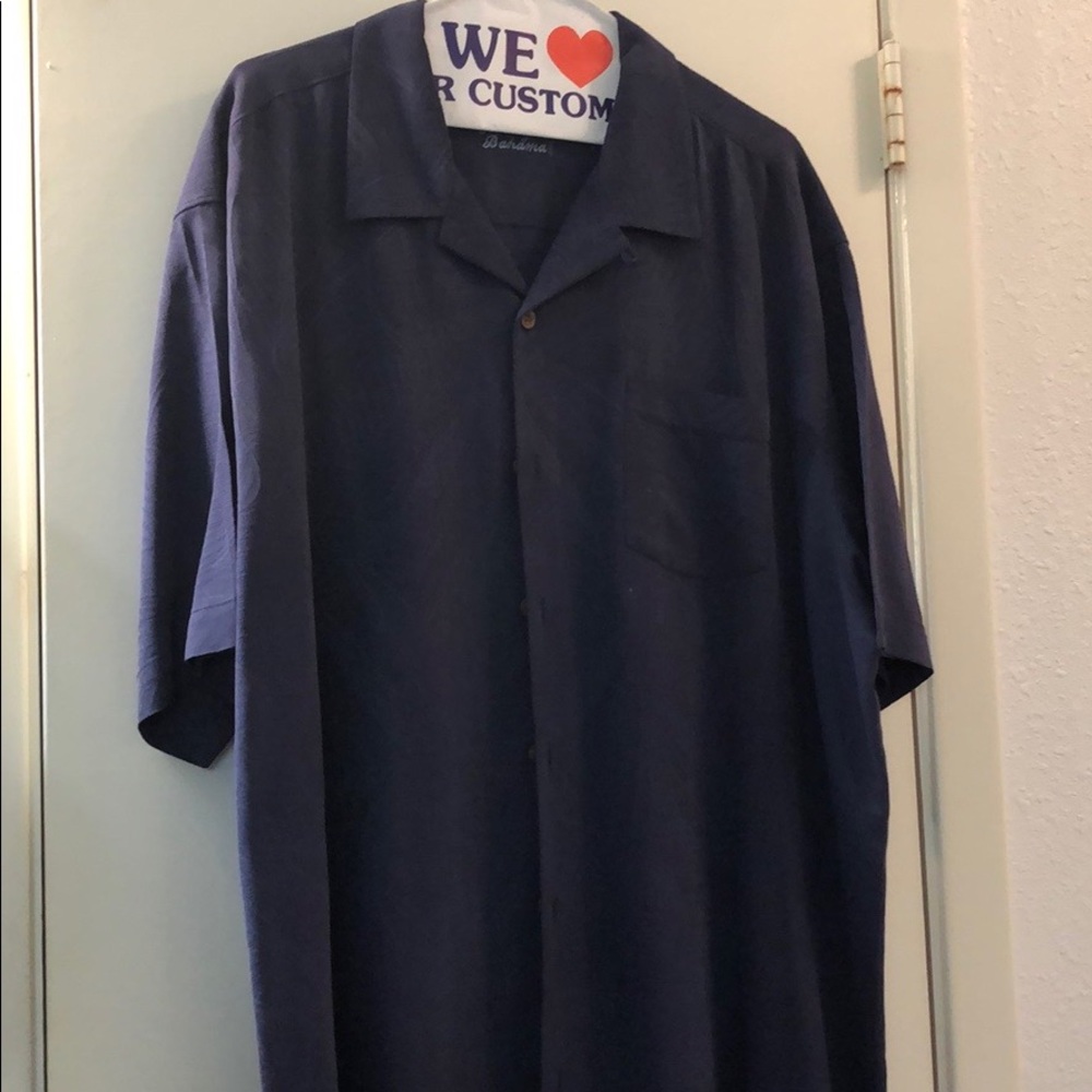 Navy Blue Casual Button Down